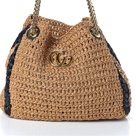borsa rafia gucci